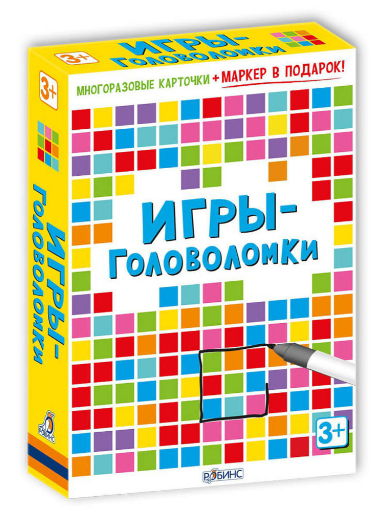 Продуктовый Интернет-магазин MAGNIT.TJ — Асборн – карточки. Игры-головоломки+маркер  в подарок.