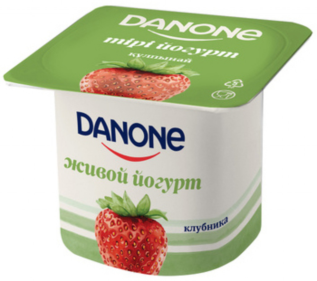 Продуктовый Интернет-магазин MAGNIT.TJ — Живой йогурт DANONE® Клубника 120 г