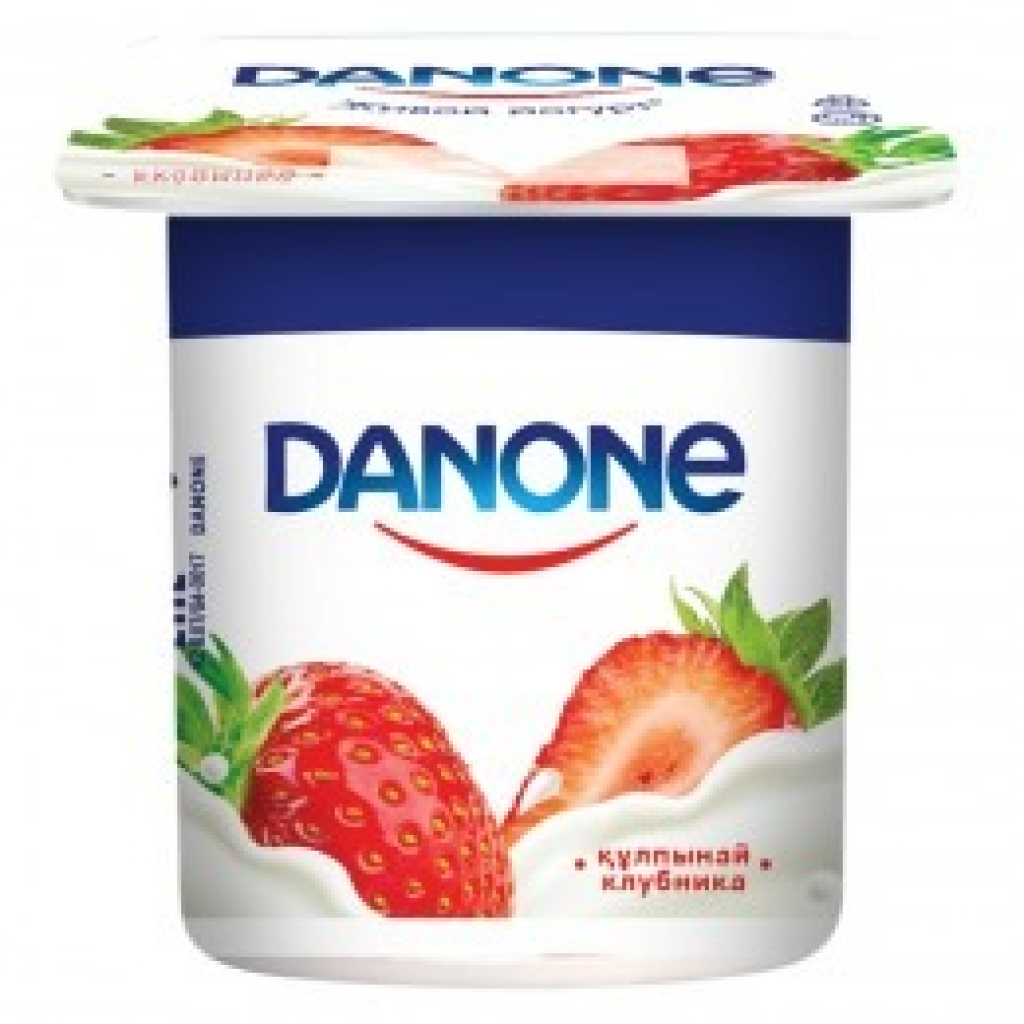 Продуктовый Интернет-магазин MAGNIT.TJ — Йогурт «DANONE» с клубникой 2.5%  120 гр.