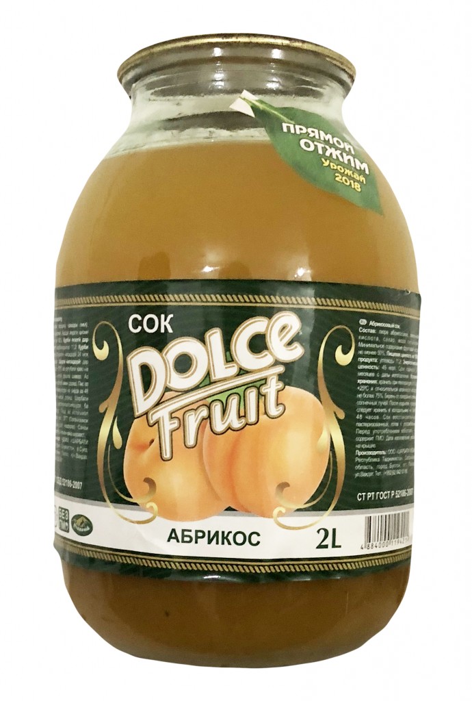 Продуктовый Интернет-магазин MAGNIT.TJ — Сок Dolce Fruit - абрикос 2 л, с/б