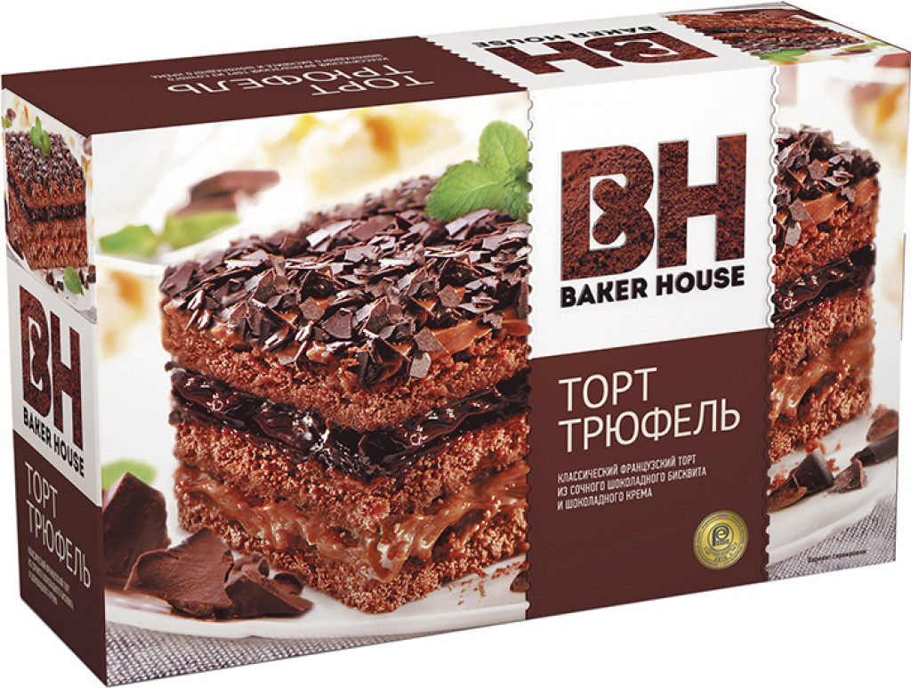 Продуктовый Интернет-магазин MAGNIT.TJ — Baker House® Торт бисквитный,  Трюфель 350 г