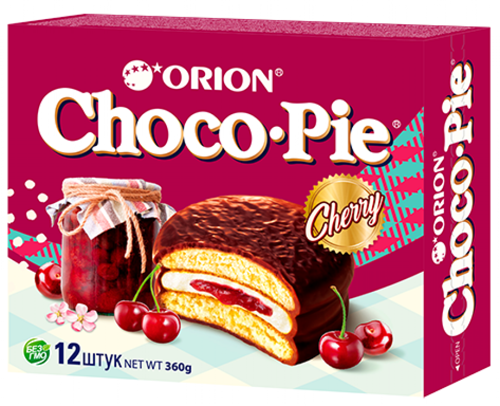 Продуктовый Интернет-магазин MAGNIT.TJ — Печенье Choco Pie «Orion» Вишня 12  штук по 30 гр.