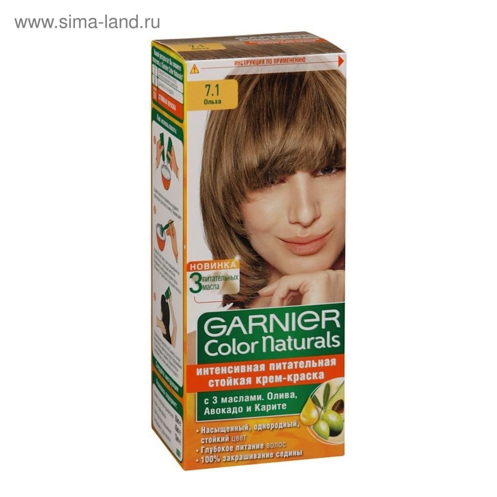 Garnier краска для волос Color naturals, 7.1 ольха