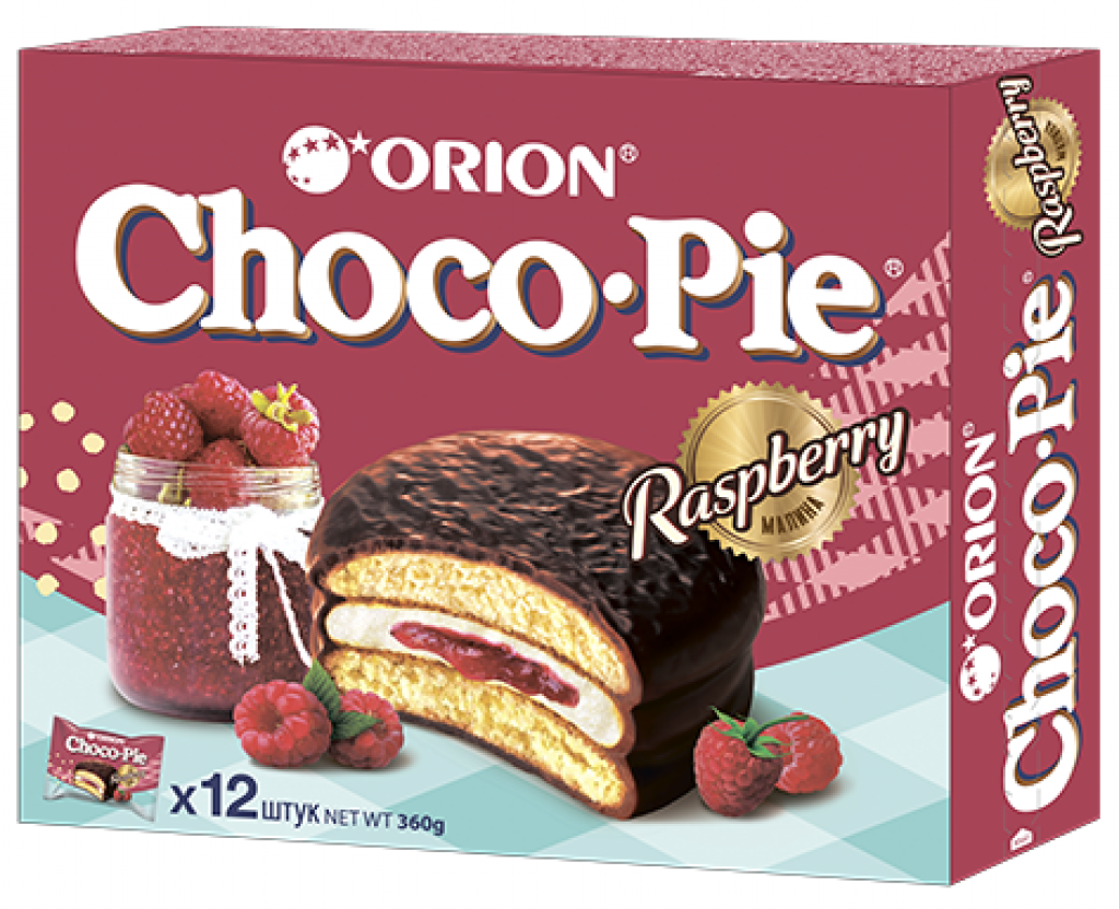 Продуктовый Интернет-магазин MAGNIT.TJ — Бисквит Choco Pie «Orion» Малина  12 штук по 30 гр.