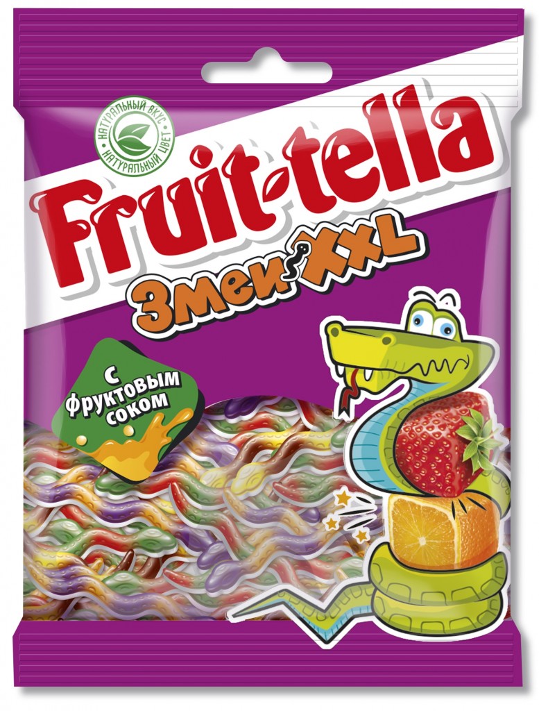 Продуктовый Интернет-магазин MAGNIT.TJ — Мармелад Fruittella Змеи XXL 70г.
